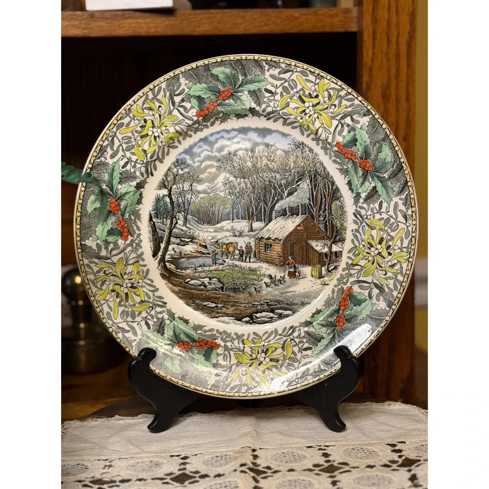 Adam's England Currier A Home in the Wilderness Plate 10.5